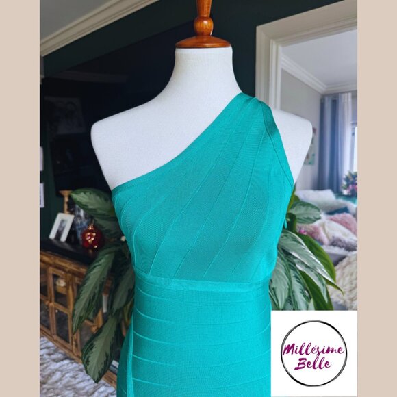 Bebe Bodycon Turquoise Dress - Picture 8 of 10